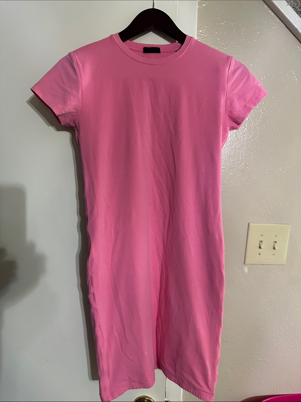 ATM Anthony Thomas Melillo Pink Midi T-Shirt Dress